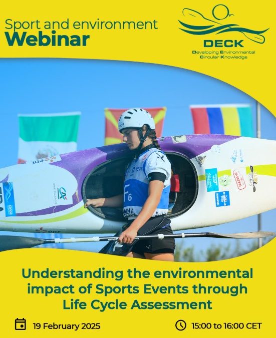 Drugi DECK webinar: Održivost u sportu – procjena životnog ciklusa (LCA)